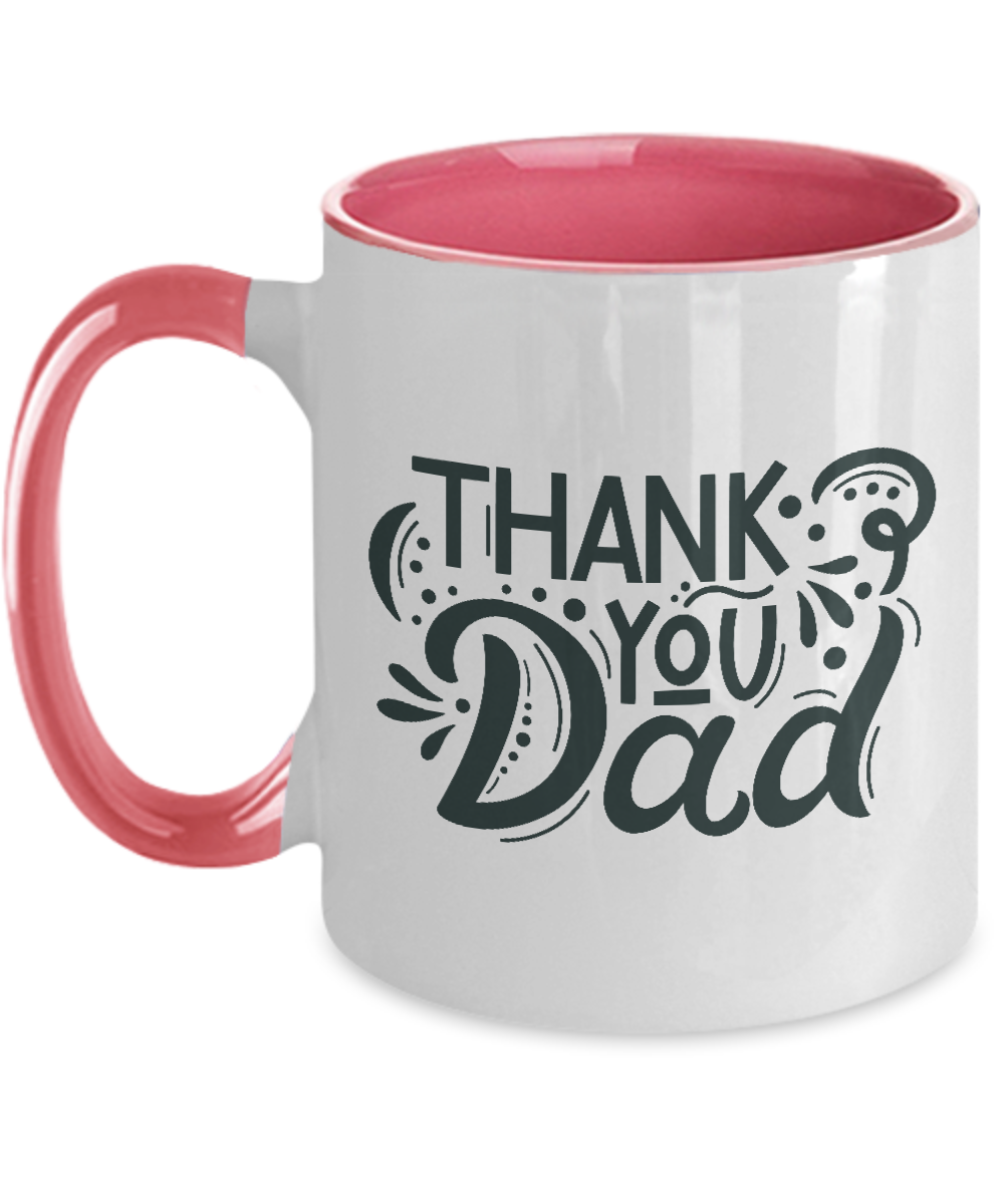 thank you dad two tone mug tinmico