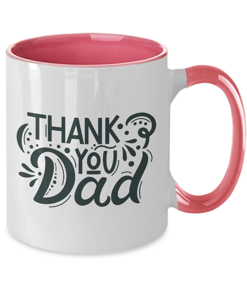 thank you dad two tone mug tinmico