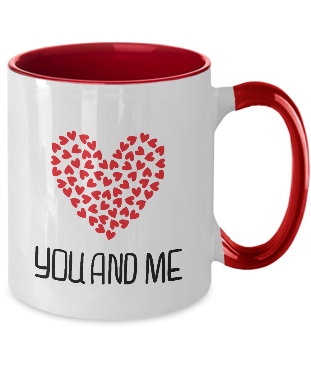 you and me valentine day two tone mug tinmico