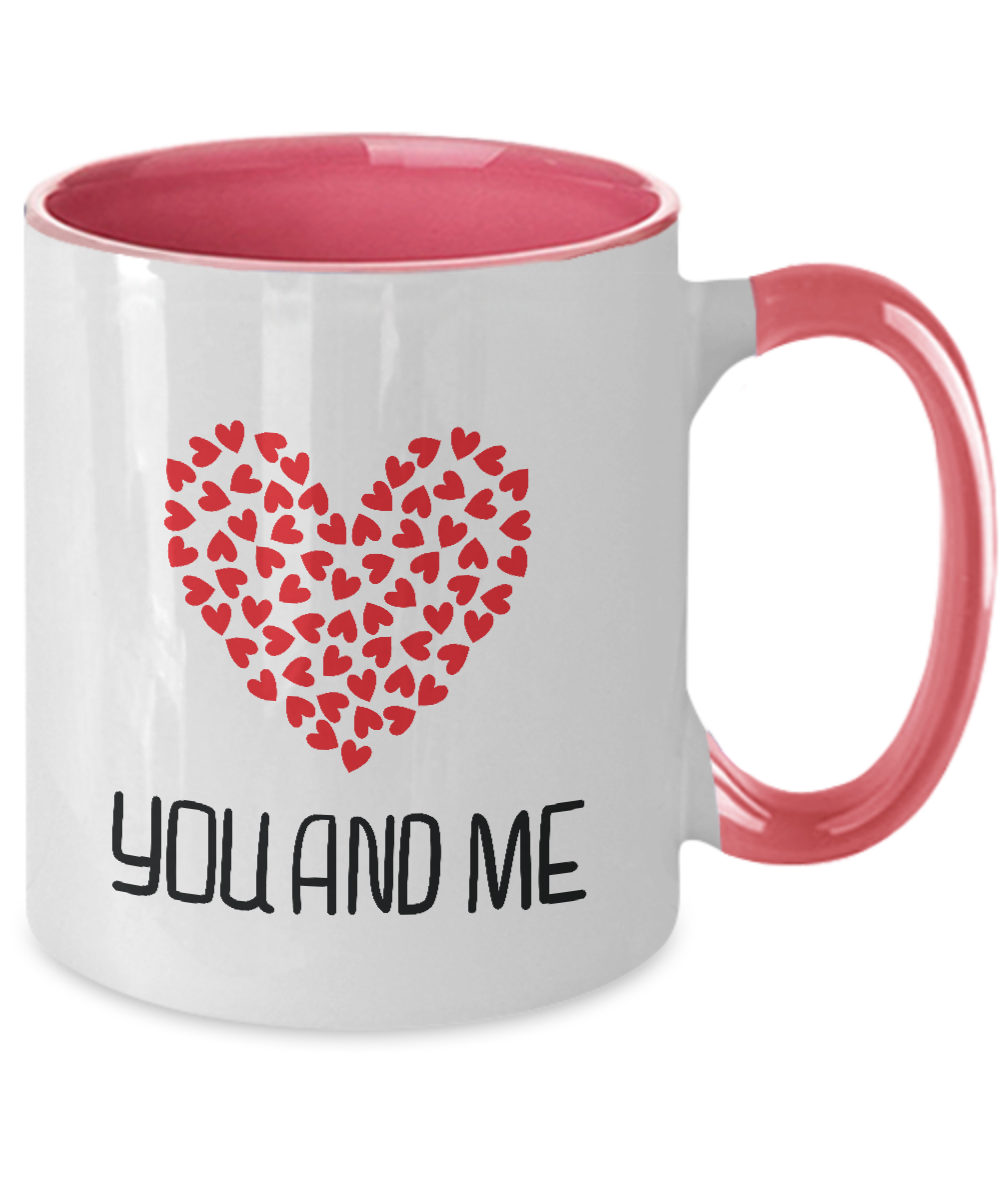 you and me valentine day two tone mug tinmico