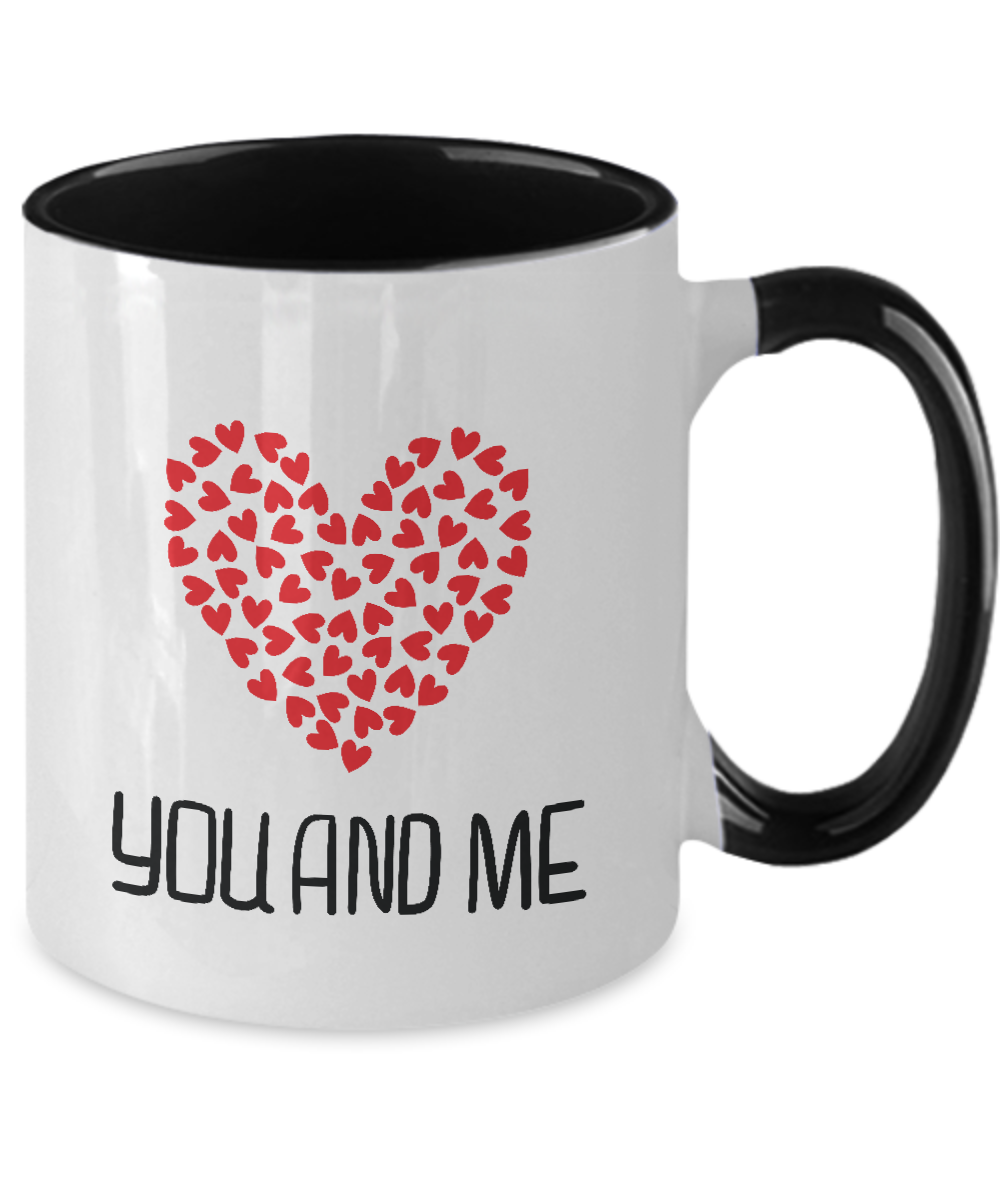 you and me valentine day two tone mug tinmico