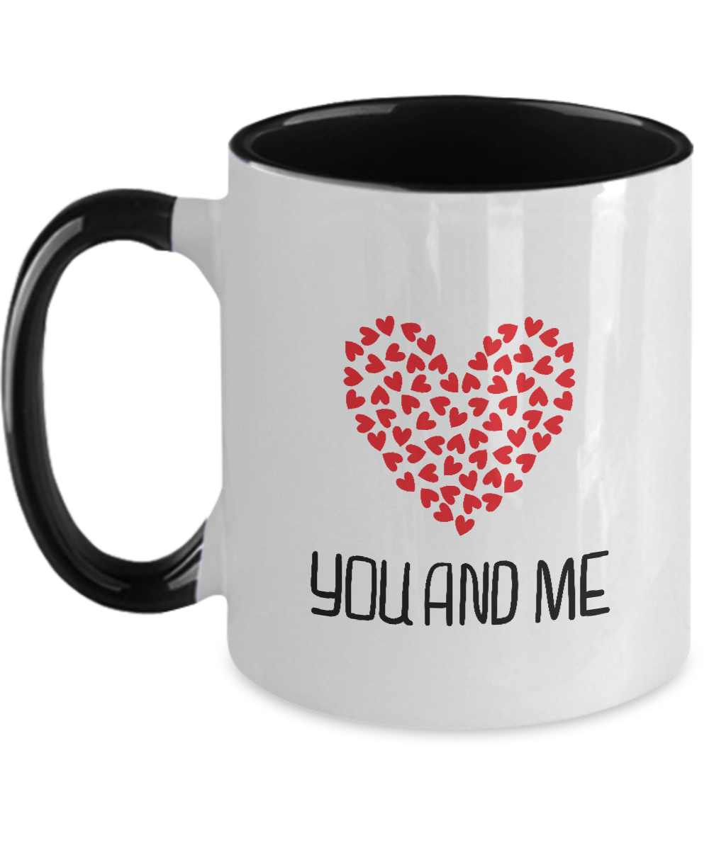 you and me valentine day two tone mug tinmico