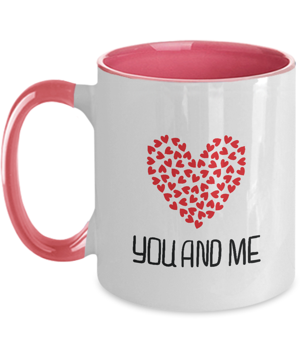 you and me valentine day two tone mug tinmico