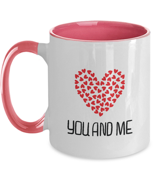 you and me valentine day two tone mug tinmico